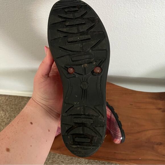 Women’s Glossy Pink Rubber Knee High Casual Flat Slip On Rain Boot Size 11 - Picture 10 of 16